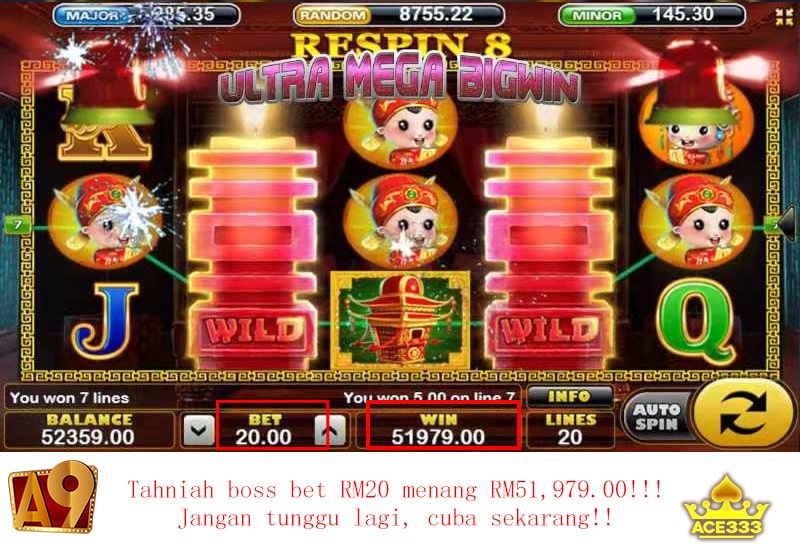 A9today & A9play Casino betting jackpot winner | Menang besar | Win RM51979 with RM20